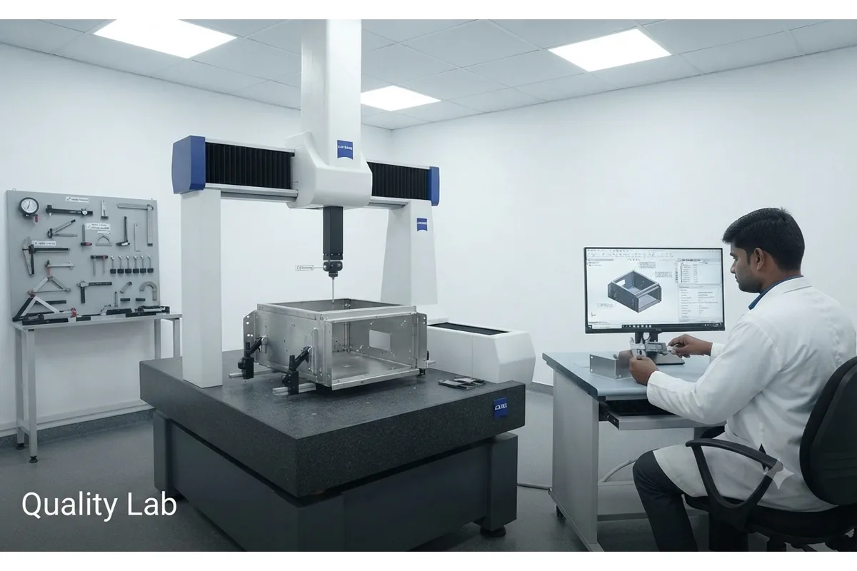Coordinate measuring machine and inspection workstation in the Unified Steel quality lab