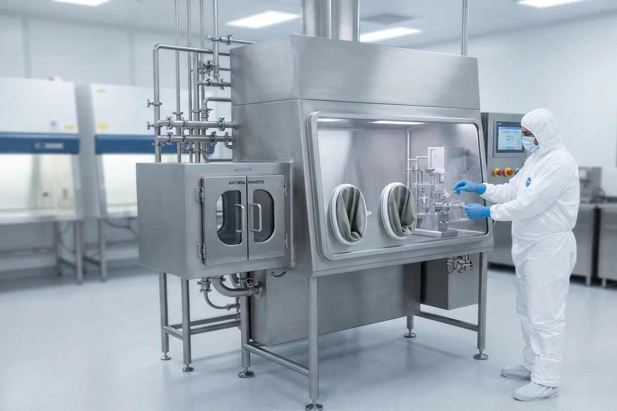 SS Sterile Isolator System in the Unified Steel fabrication workshop