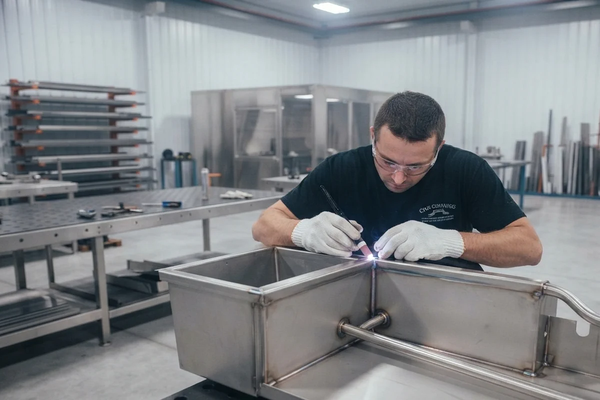 Stainless Steel Fabrication in the Unified Steel fabrication workshop