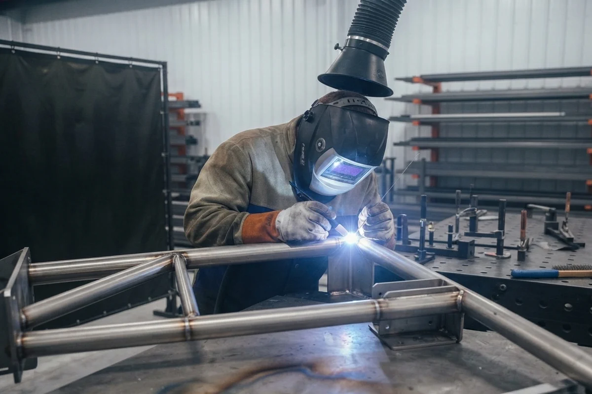 Welding & Assembly in the Unified Steel fabrication workshop